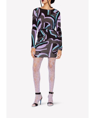 Emilio Pucci Ep20 Print Jersey Mini Dress - Multicolor