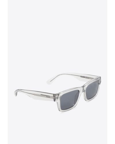 Prada Square Acetate Sunglasses - White