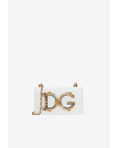 Dolce & Gabbana Dg Girls Leather Shoulder Bag - White