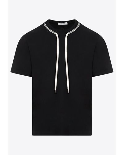 Craig Green Flatlock Lace Short-Sleeved T-Shirt - Black