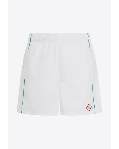 Casablancabrand Logo-Patch Shorts - White