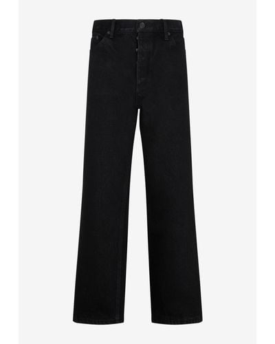 Balenciaga Straight-Leg Jeans - Black