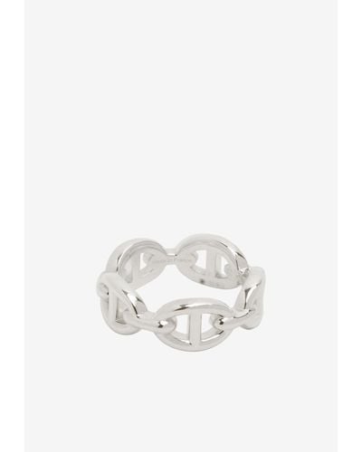 Hermès Chaine D'ancre Enchaînée Ring - White