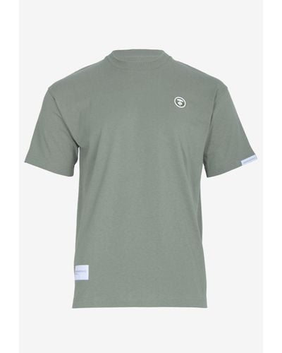 Aape Now Logo Patch T-Shirt - Green