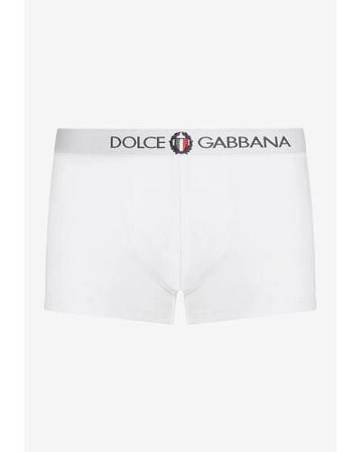 Dolce & Gabbana Logo Waistband Boxers - White