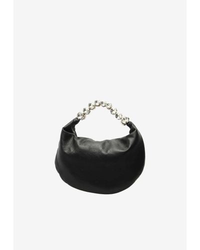 L'ALINGI Crystal Embellished Hobo Bag - Black