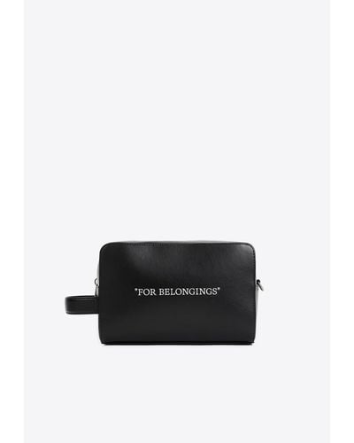 Off-White c/o Virgil Abloh Quote Bookish Toiletry Pouch - White