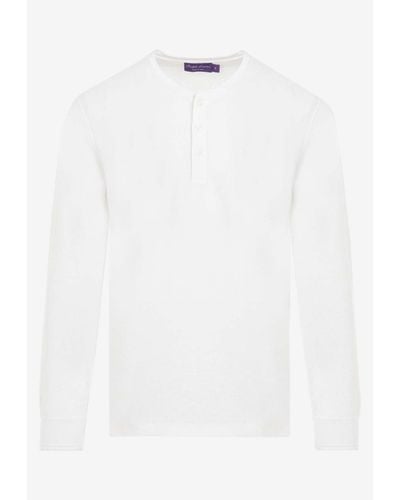 Ralph Lauren Henley Long-Sleeved T-Shirt - White