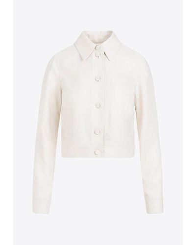 Gabriela Hearst Thereza Cropped Jacket - White