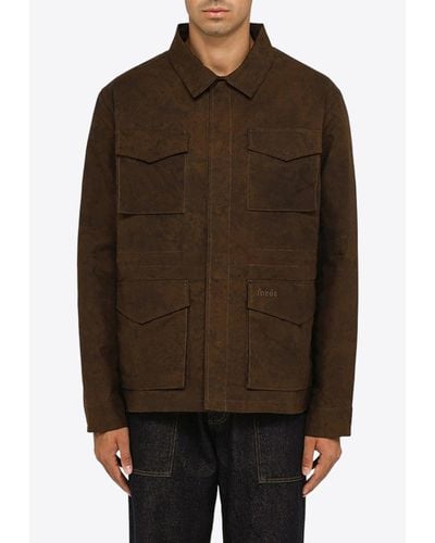 Forét Stained-Effect Hike Field Jacket - Brown