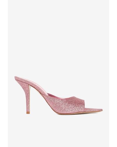 Gia Borghini X Pernille 90 Glitter Mules - Pink