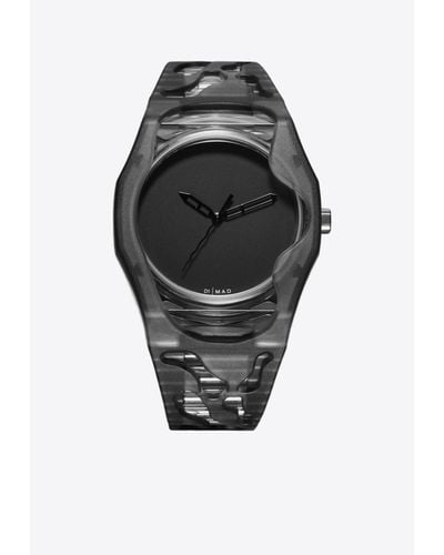 D1 Milano X Mad Absence Transparent Watch - Black