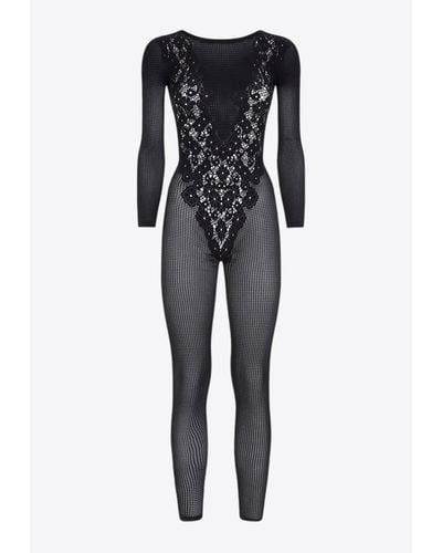 Wolford Flower Lace Jumpsuit - Black