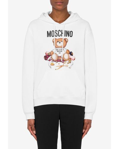 Moschino Tailor Teddy Bear Hooded Sweatshirt - White