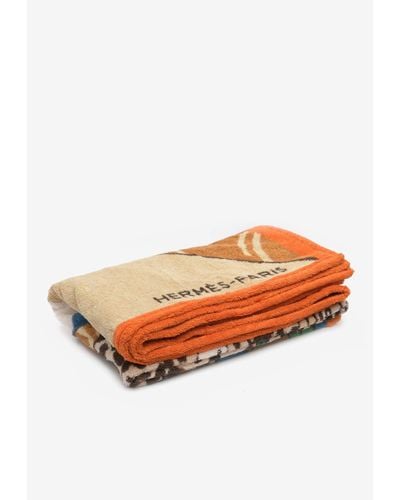 Hermès Jin Et Leo Beach Towel - Orange