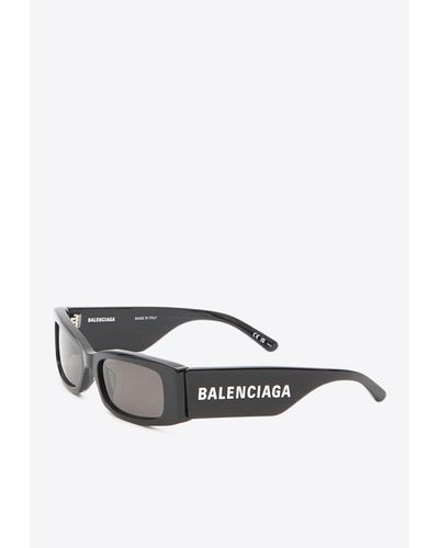 Balenciaga Max Rectangular Sunglasses - Gray