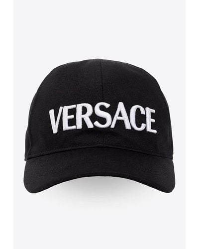 Versace Logo-Embroidered Baseball Cap - Black