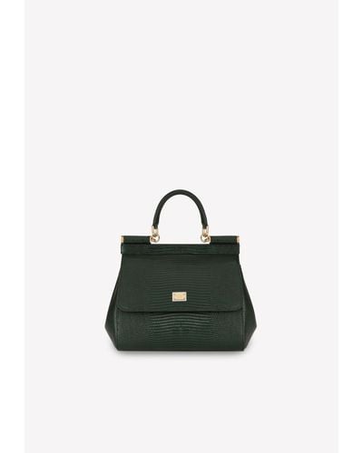 Dolce & Gabbana Medium Sicily Top Handle Bag - Green