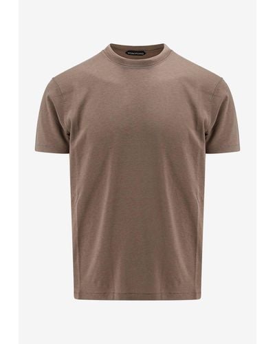 Tom Ford Classic Crewneck Short-Sleeved T-Shirt - Brown