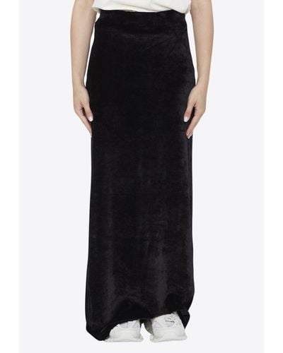 Balenciaga Velvet Maxi Skirt - Black