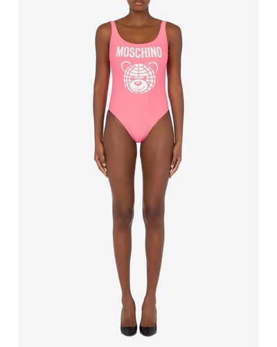 Moschino Teddy One-Piece Swimsuit - Red
