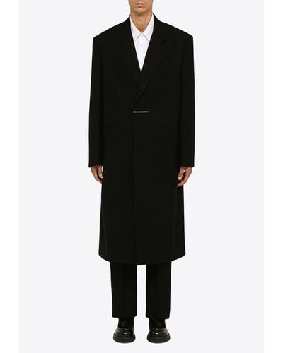 Givenchy Wool Tailored Long Coat - Black