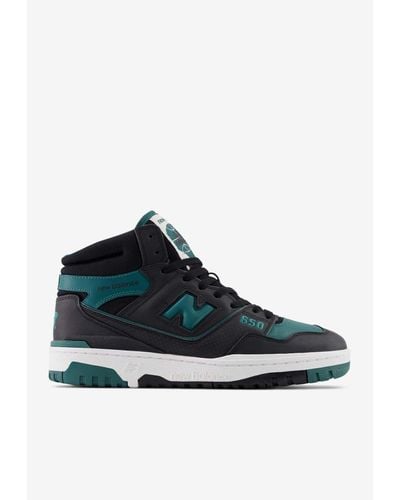 New Balance 650 High-top Sneakers In Black/green - Blue