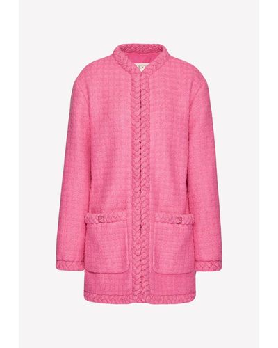 Valentino Timeless Tweed Coat - Pink