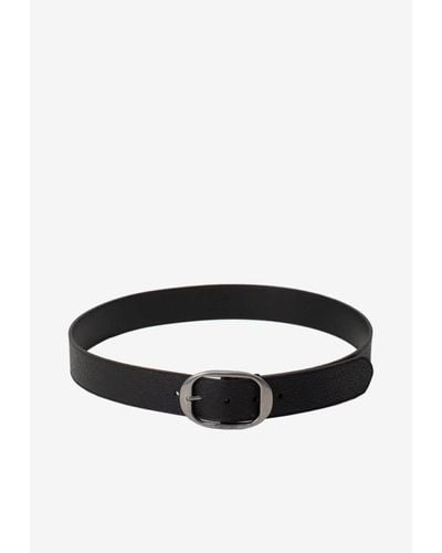 Tom Ford Oval Buckle Belt - White