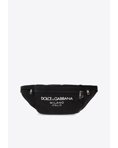 Dolce & Gabbana Sicilia Dna Rubberized Logo Belt Bag - White