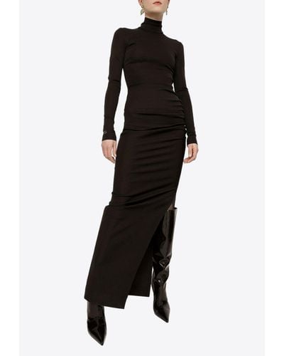 Dolce & Gabbana High-Neck Maxi Dress - Black