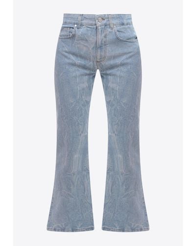 Stella McCartney Crinkle Bootcut Jeans - Blue