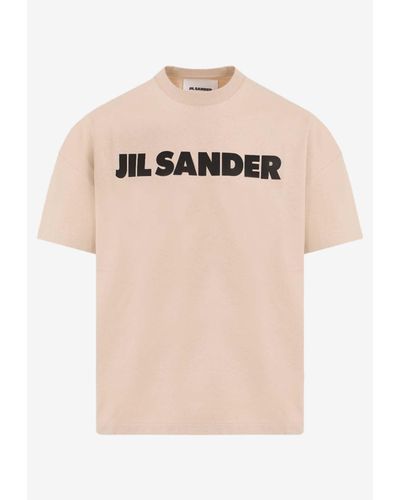 Jil Sander Logo Short-Sleeved T-Shirt - Natural