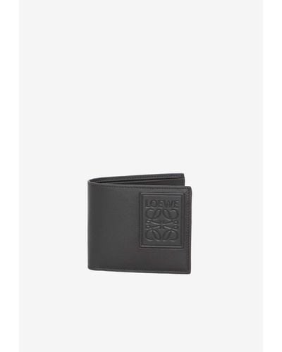 Loewe Anagram Bi-Fold Leather Wallet - White