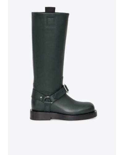Burberry Saddle Knee-High Boots - Black