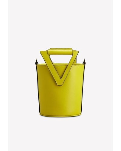 Roger Vivier Mini Rv Bucket Bag - Yellow