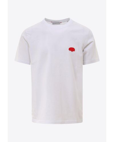 BORN ROMANTIC Logo Patch Short-Sleeved T-Shirt - White