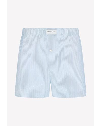 Dior Striped Boxer Shorts - Blue