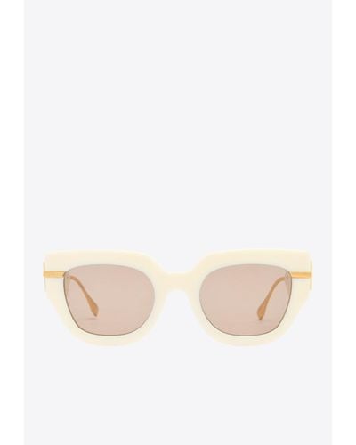 Fendi Graphy Butterfly Sunglasses - Natural