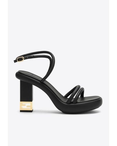 Fendi Baguette 110 Nappa Leather Sandals - Black