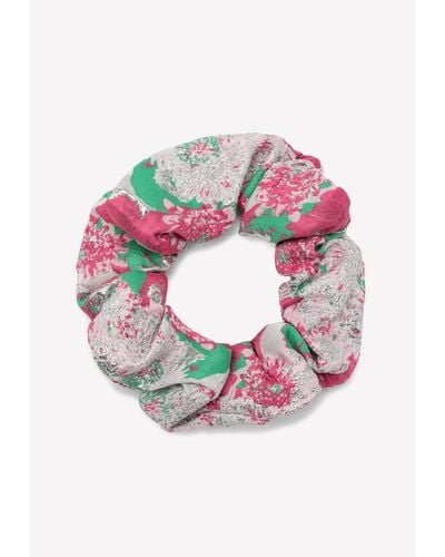 Ganni Floral Scrunchie - Pink