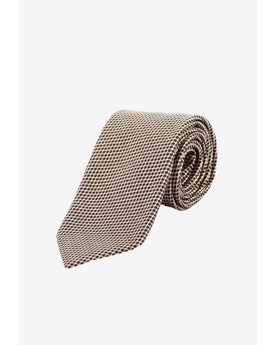 Tom Ford Jacquard Silk Tie - White
