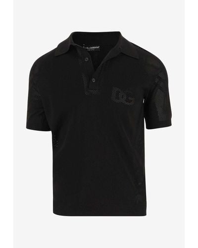 Dolce & Gabbana Dg Logo Polo T-Shirt - Black