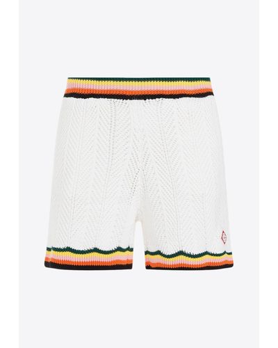 Casablancabrand Crochet Bermuda Shorts - Grey