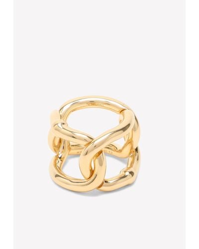 Bottega Veneta Chain Detail Ring - Metallic