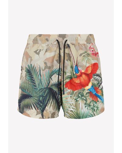 Etro Tropical Jungle Swim Shorts - Multicolor