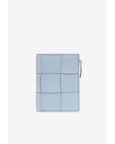 Bottega Veneta Small Cassette Bi-Fold Wallet - Blue