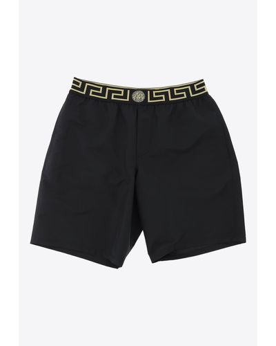 Versace La Greca Swim Shorts - Black