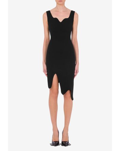 Moschino Asymmetrical Mini Dress - Black