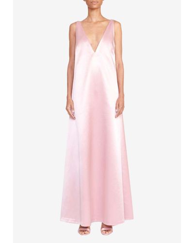 STAUD Teagan Sleeveless Maxi Dress - Pink